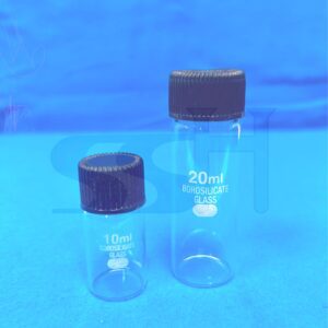 Vial 10ml and 20 ml Black capped tube